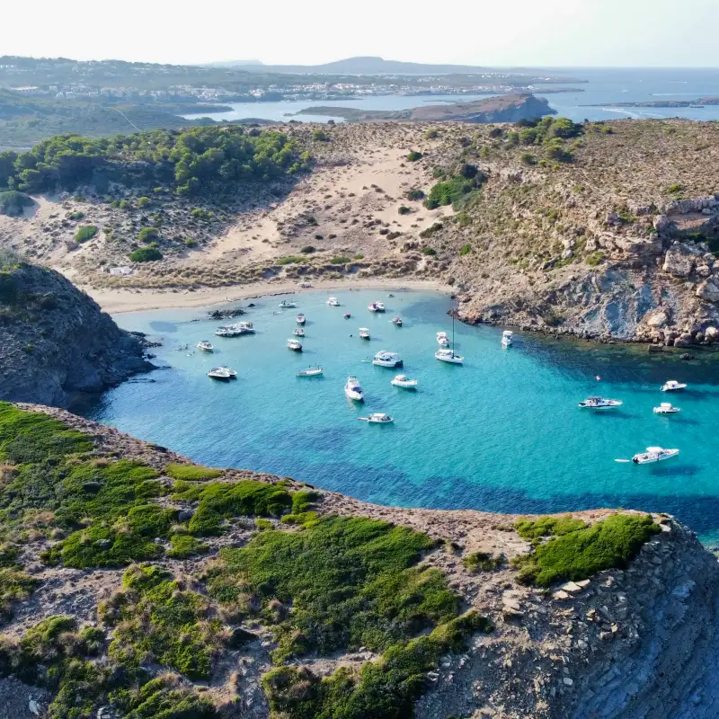 Playa de Mongofre en la Ruta Norte de Menorca.